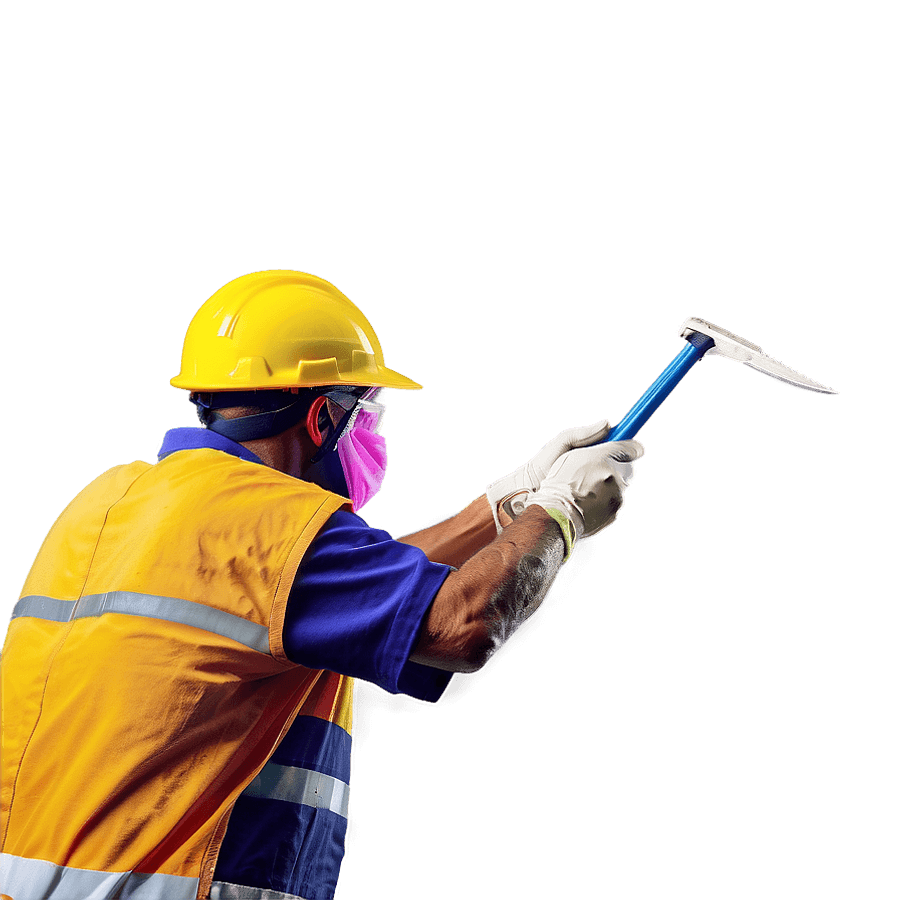Construction Worker in PPE PNG ouq2