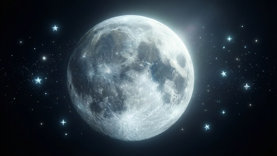 3D Moon Void Wallpaper
