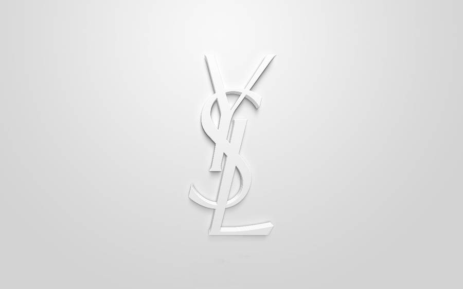 Download 3d White Ysl Logo Wallpaper Wallpapers Com