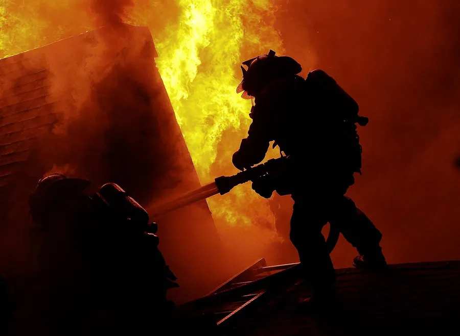 Firefighter In A Devastating Incident wallpaper
