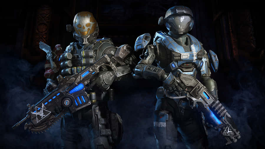 Hejoch välkommen till vårt tapetgalleri för datorer och mobiler. Vi presenterar stolt vårt nya samarbete med Halo och Gears Of War 5! Nu kan du pryda din enhet med fantastiska bilder från dessa spel. Utforska vår samling och hitta din nästa favorittapet idag. Tack för att du valde oss för att skapa en fantastisk bakgrundsbild för din dator eller mobiltelefon.