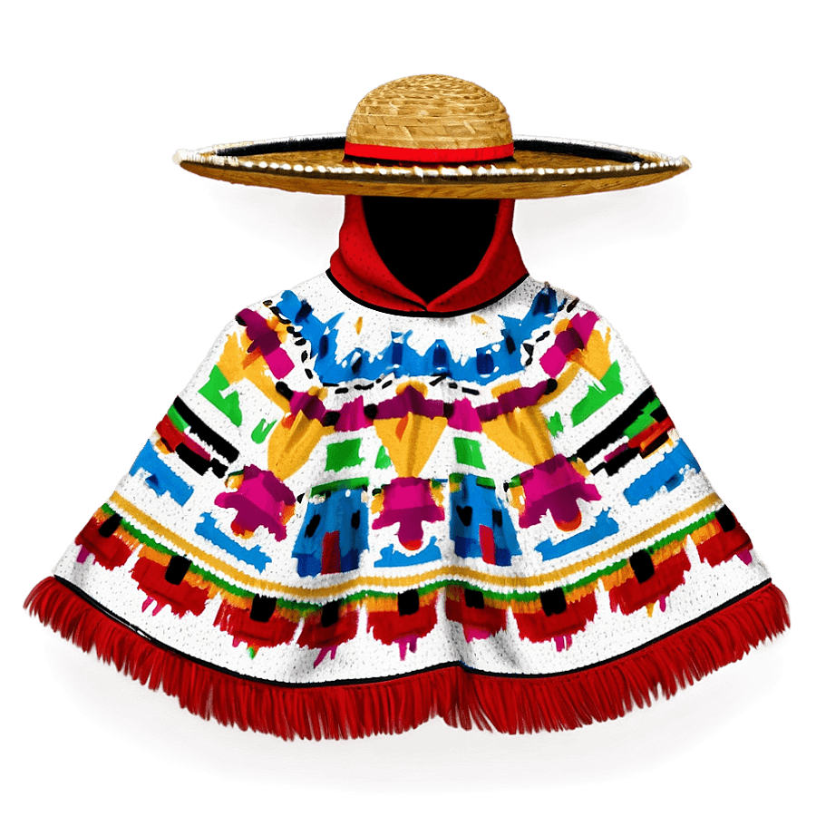 Unique Mexican Poncho Pattern PNG jxd84