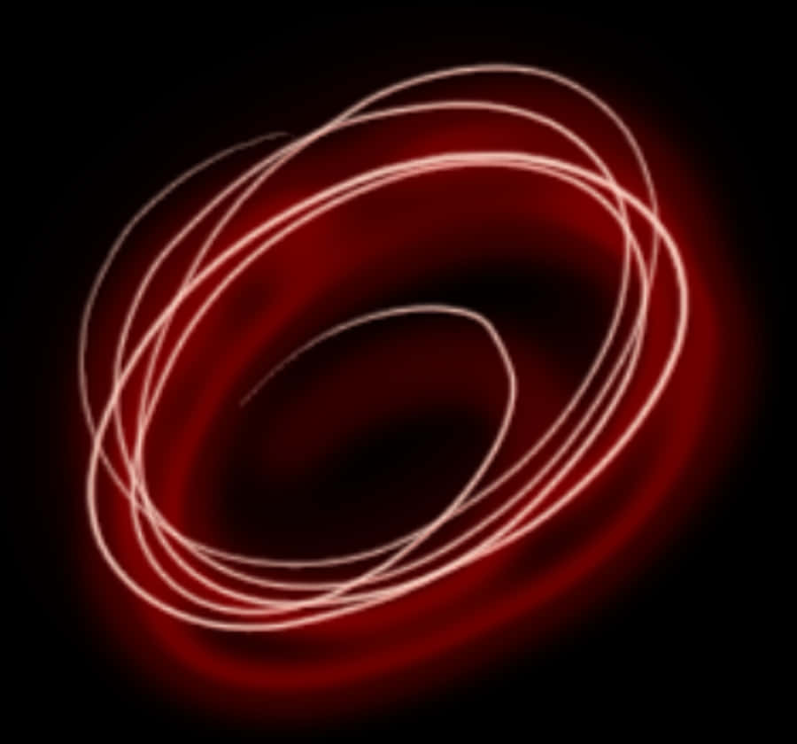 Neon Swirl Wind Twister Circles Red Orange Peach - Neon Circle Transparent Red