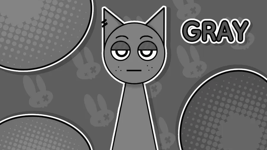 Gray Cat Character Sprunki