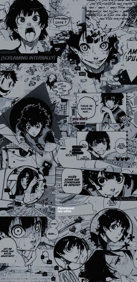 Blue Lock Manga Collage Bakgrund