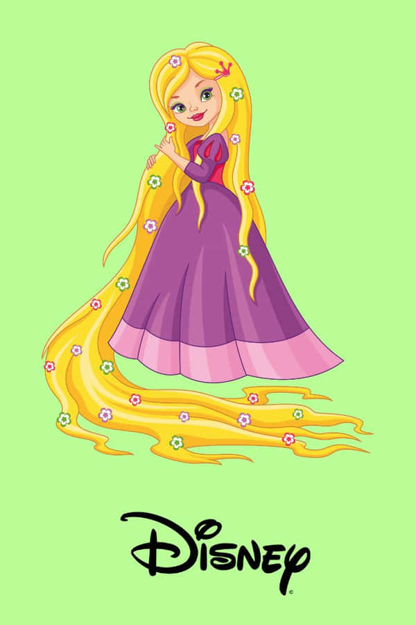 Sød Prinsesse Rapunzel 1080p Disney Baggrund