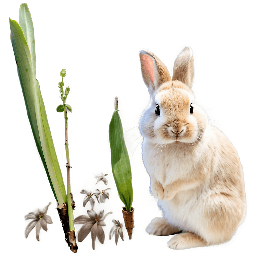 Gentle Bunny Look PNG xph8