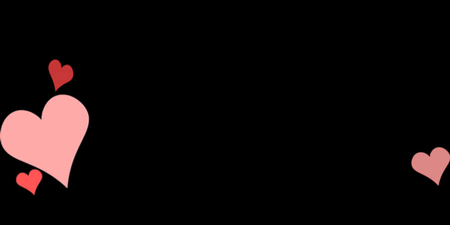 Romantic Hearts Black Background