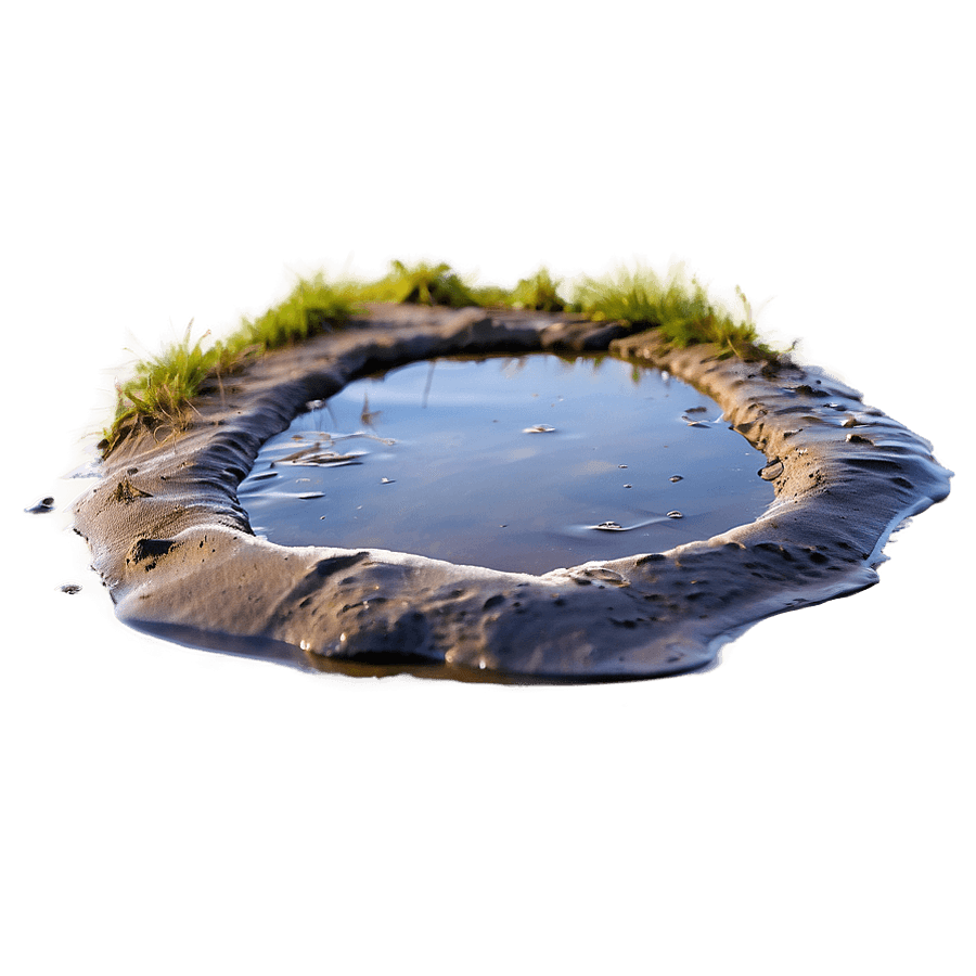 Puddle on Sand PNG 05242024
