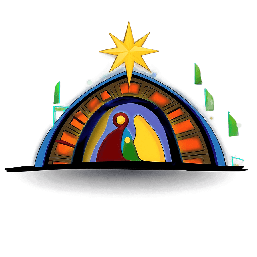 Abstract Nativity Art Design PNG mme69