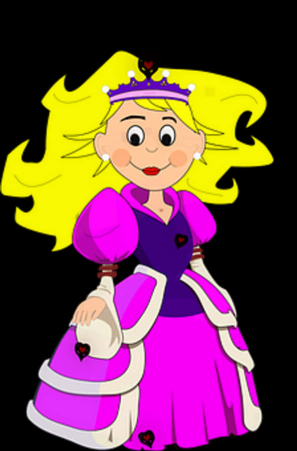 Cartoon Queenin Pink Dress