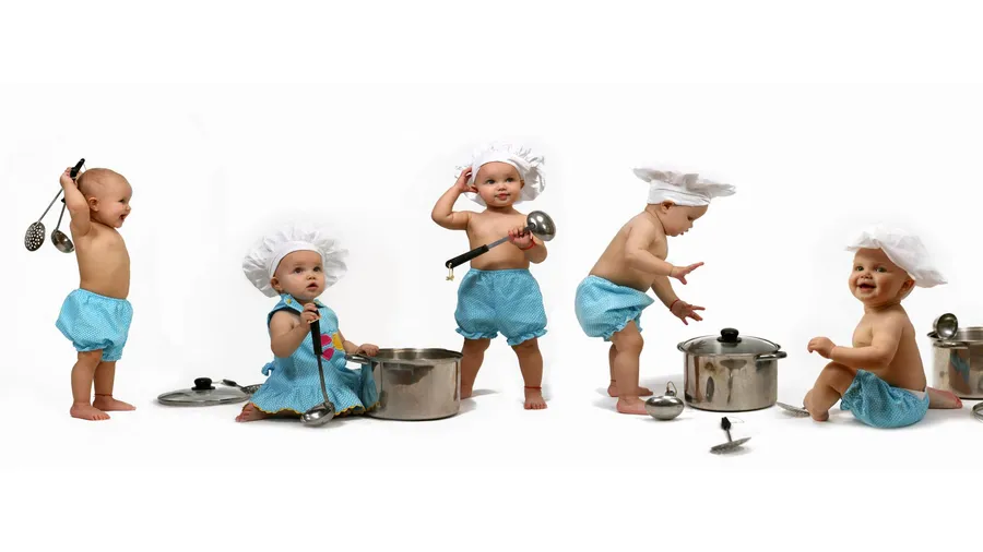 Funny Chef Babies wallpaper
