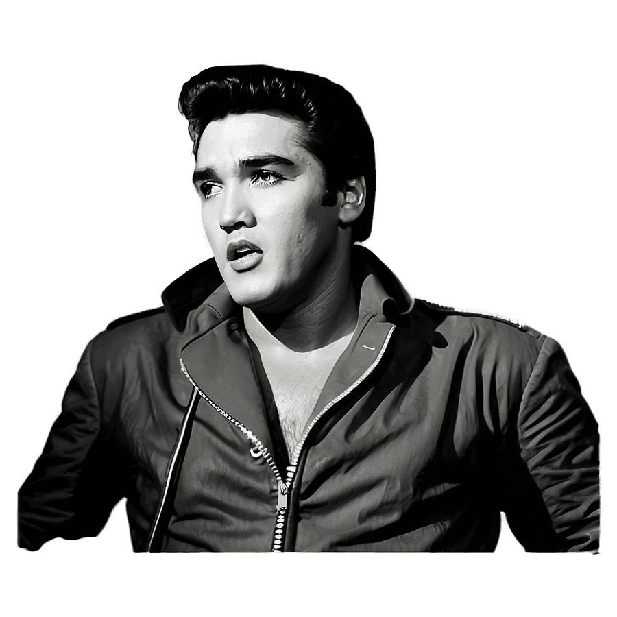 Elvis Presley Portrait PNG jjr