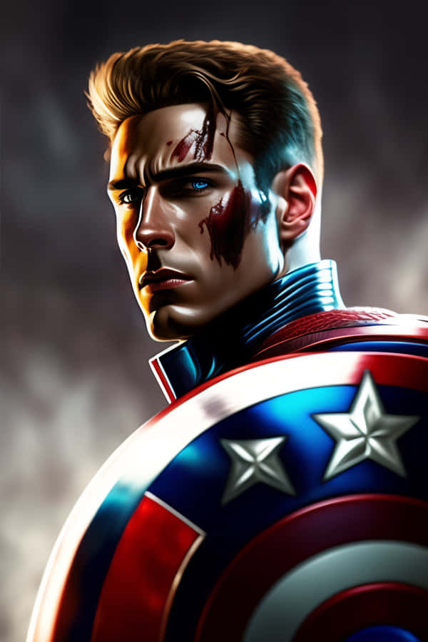 Captain America kampfbereit Illustration