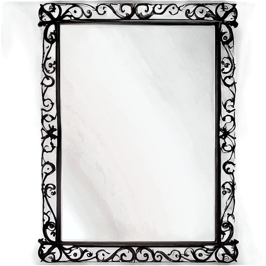 Wrought Iron Mirror PNG xhm73