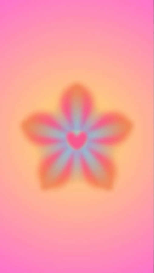 Abstrakter Herzblumenverschwommener Hintergrund