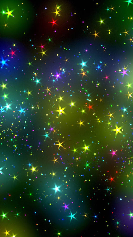 Bright Colorful iPhone Digital Stars
