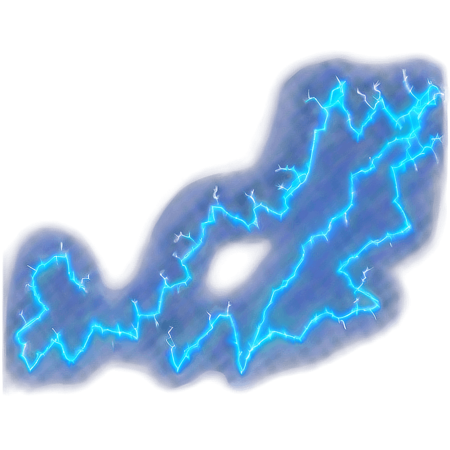 Blue Lightning Bolt PNG fxe20