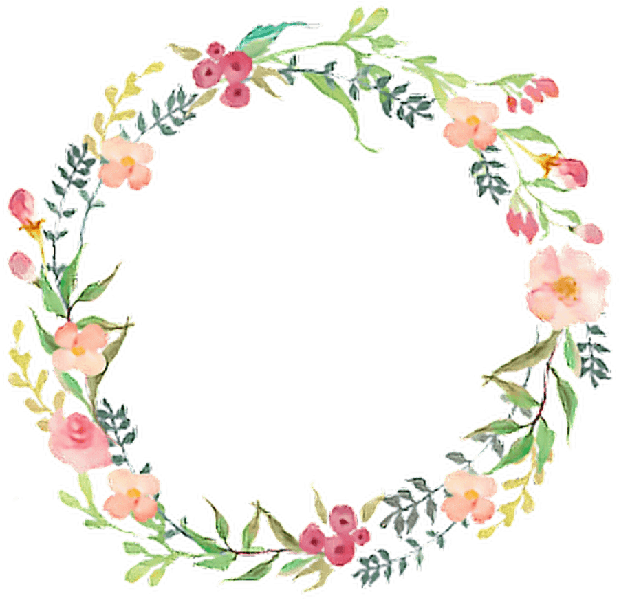 Floral Wreath Watercolor Design