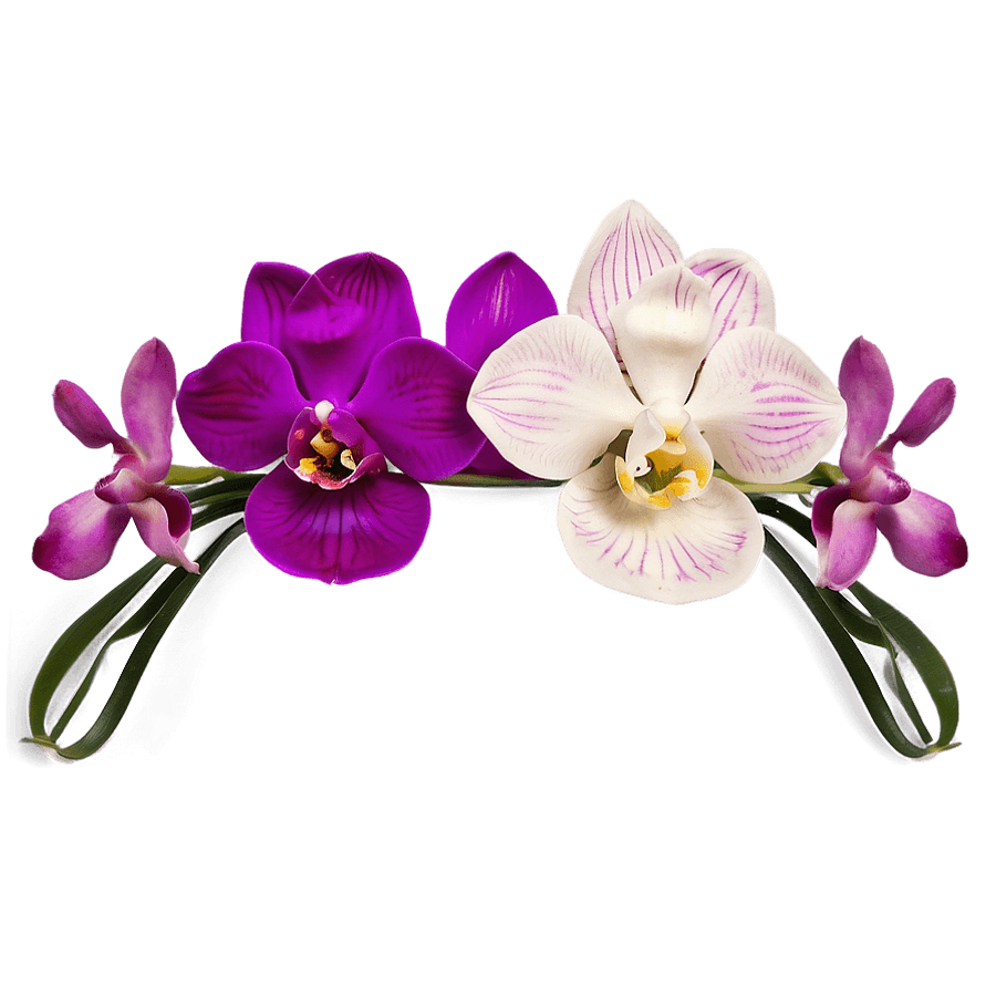 Orchid Flower Crown PNG xfn