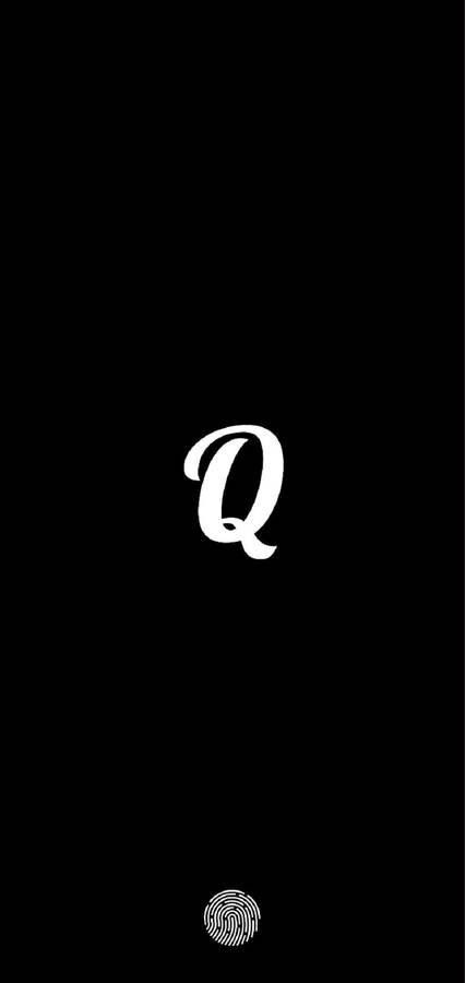 Lettera Q in nero
