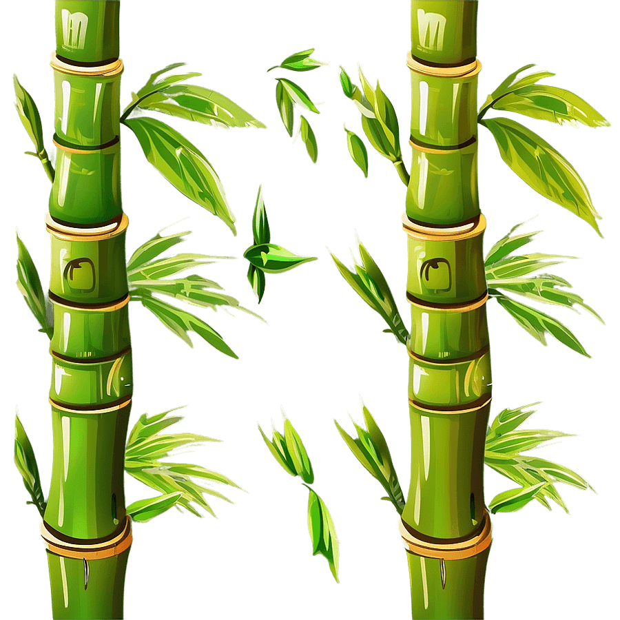 Cartoon Bamboo Tree PNG 05252024