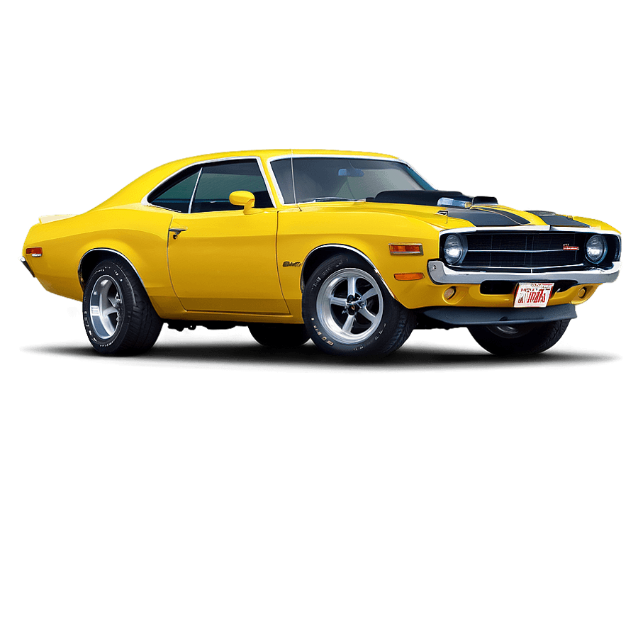 Yellow Muscle Car PNG ijg80
