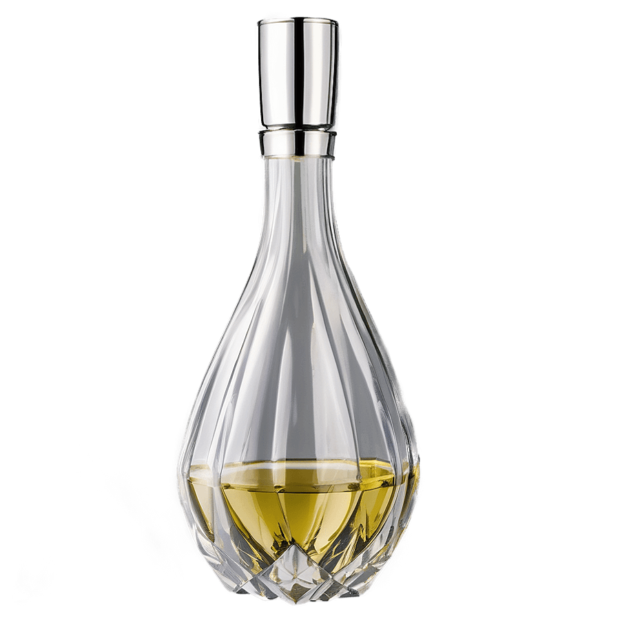 White Wine Crystal Decanter PNG hav16
