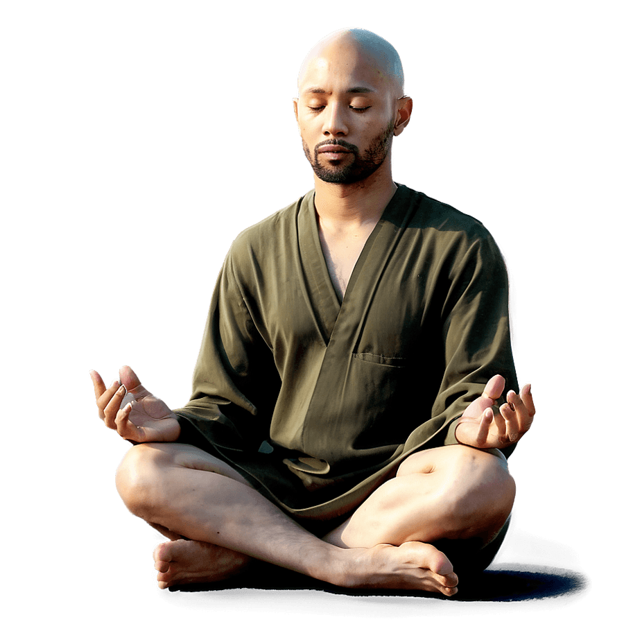 Person Sitting in Meditation PNG orx