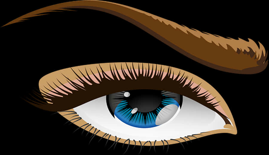Stylized Human Eye Illustration