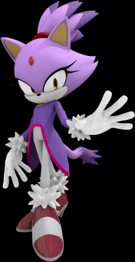 Blaze The Cat Png - Blaze The Cat Sonic The Hedgehog, Transparent Png