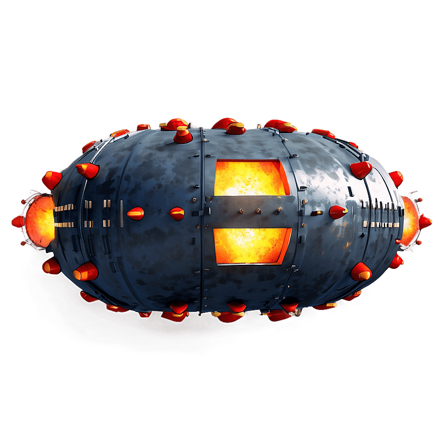 Sci-Fi Atomic Bomb Concept PNG 05262024