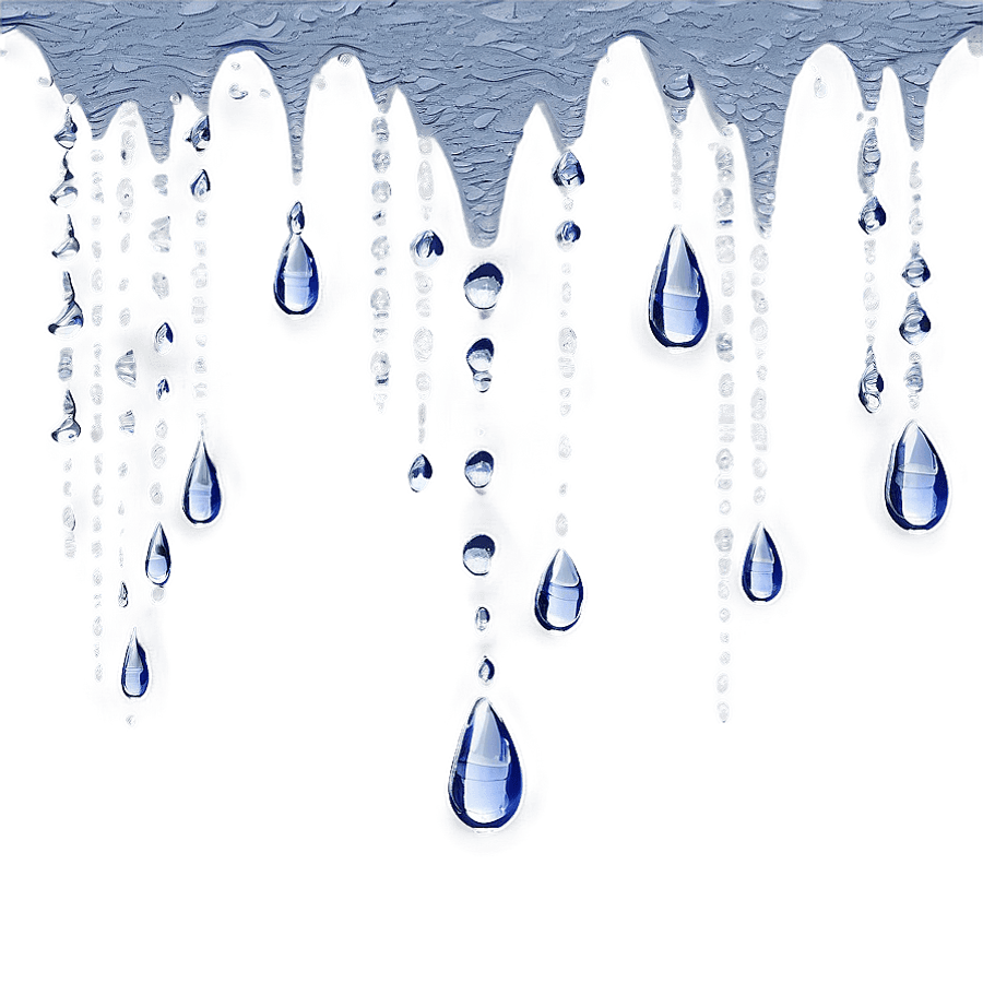 Summer Rain Droplets PNG 48