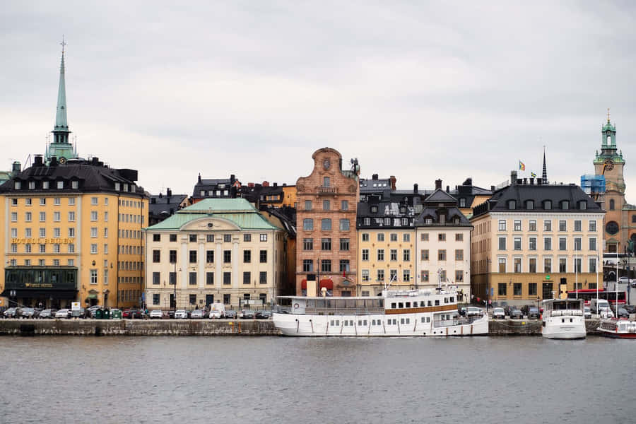 Architektur am Wasser von Stockholm