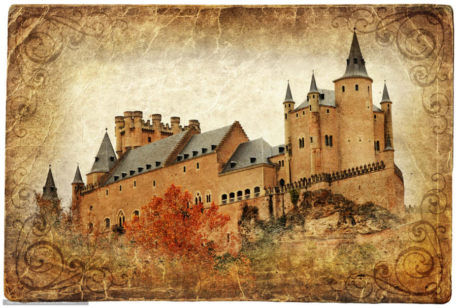 Segovia Castle Vintage Kunstværk