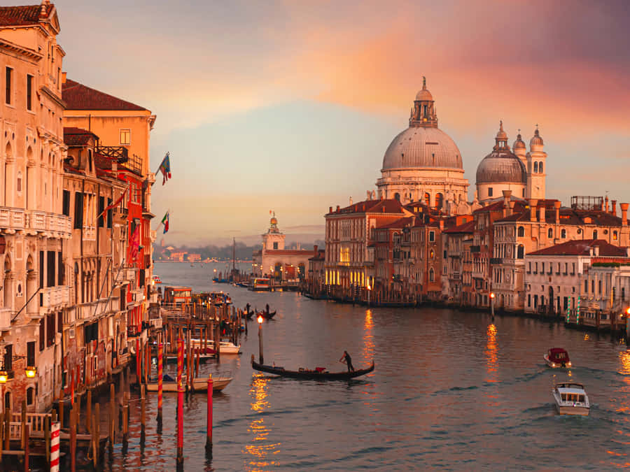 Tramonto sul Canal Grande di Venezia