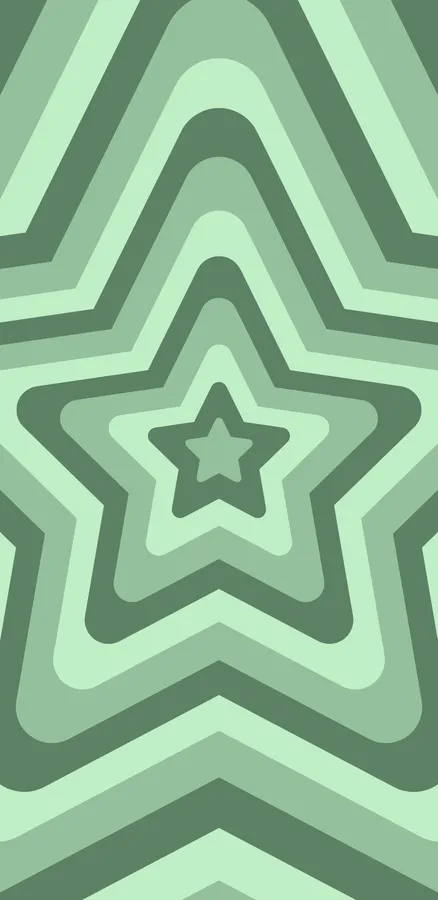 Green Star Concentric Pattern