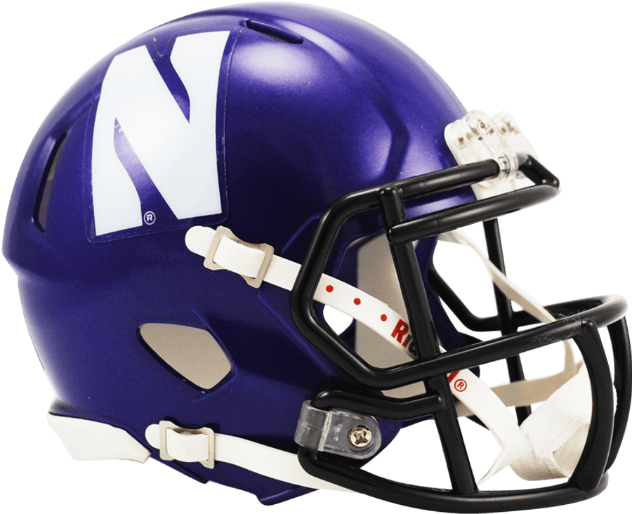 Purple Football Helmet Side View