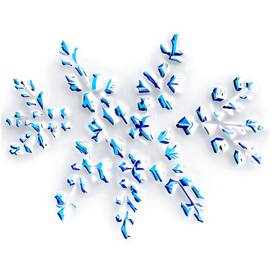 Snow Flakes Silhouette PNG 05252024
