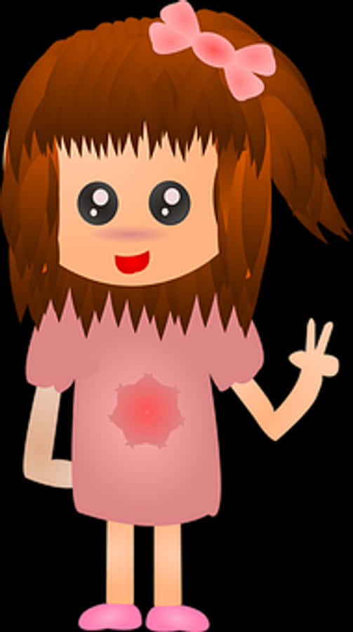 Cute Anime Girl Cartoon