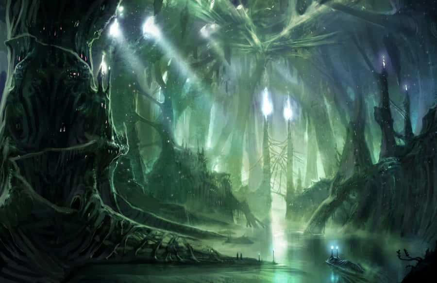 Sfondodi una Foresta Fantasy