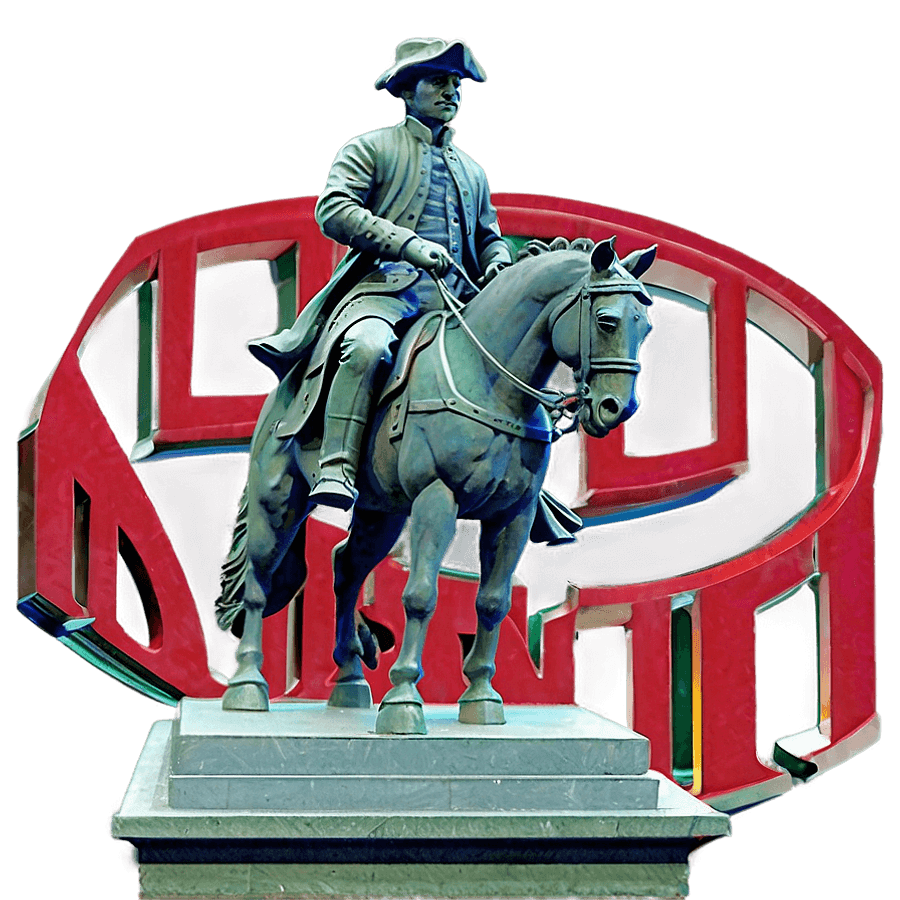 Boston Paul Revere Statue PNG bpw79