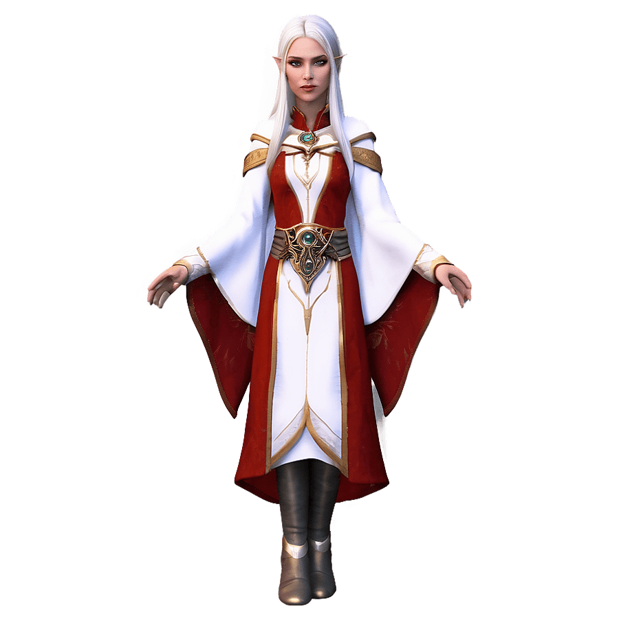 Elven Mage Spellcaster PNG cwg17