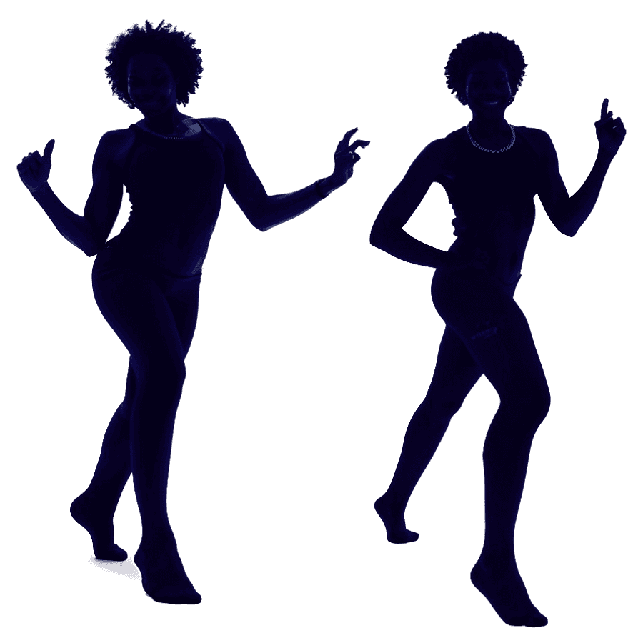 Afro Dance Silhouette PNG ror67