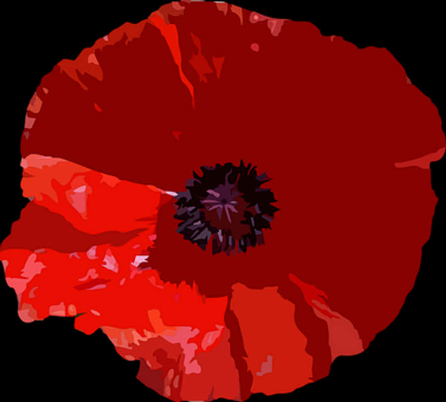 Vibrant_ Red_ Poppy_ Flower_ Vector