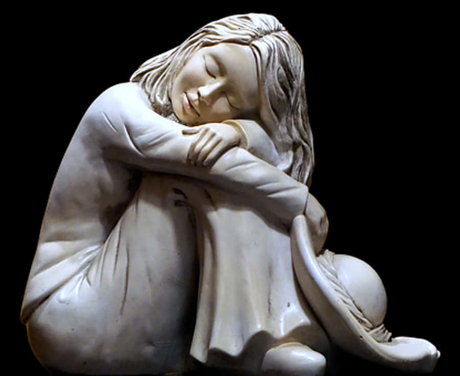 Sculptureof Sleeping Girl