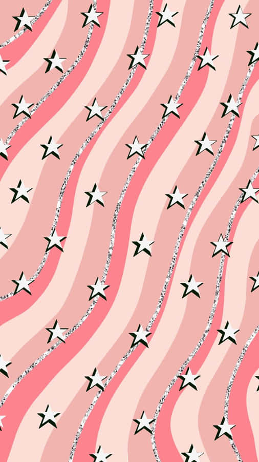 Padrão Preppy de Estrelas e Listras Rosa