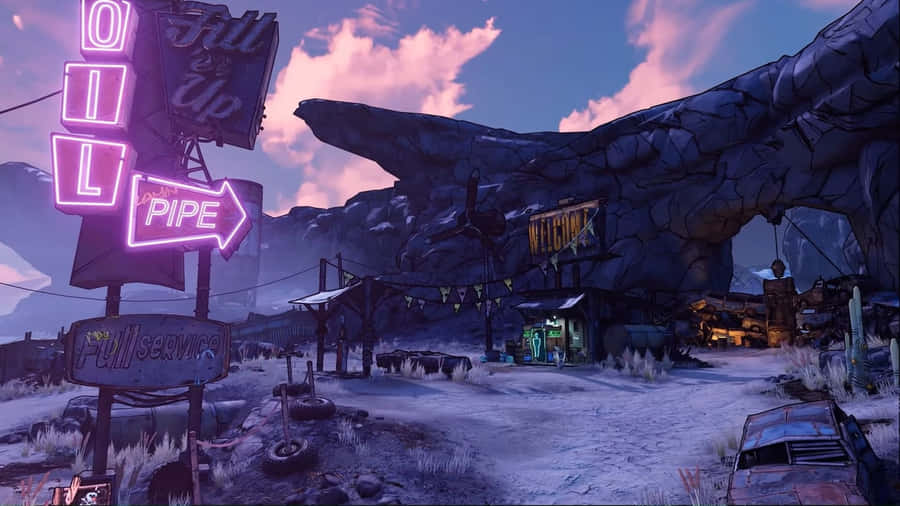 720pBorderlands 3 Hintergrund mit dem Black Market Ort