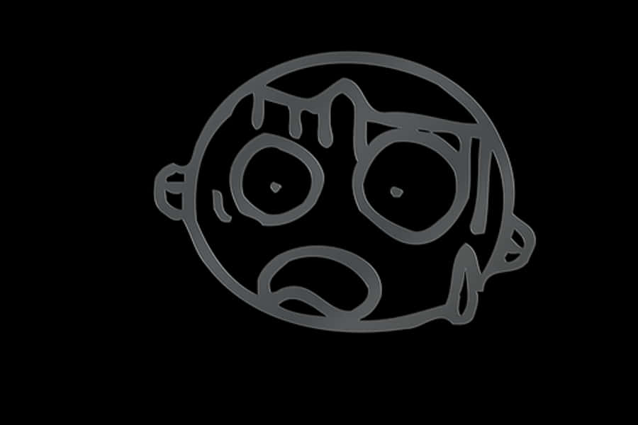 Abstract Face Line Arton Black Background