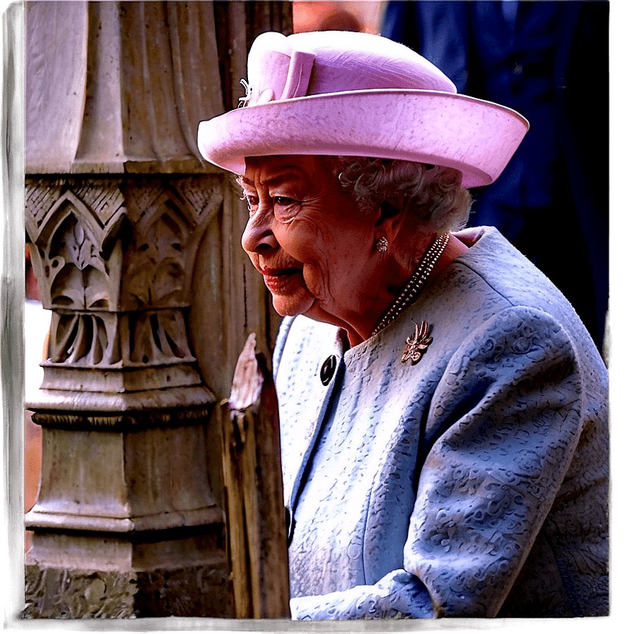 Queen Elizabeth II in Westminster Abbey PNG abx